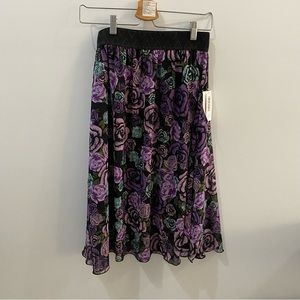 LULAROE LOLA Purple Skirt XS New with Tags